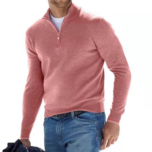 Rowan | Men’s Zip-Up Wool Blend Sweater