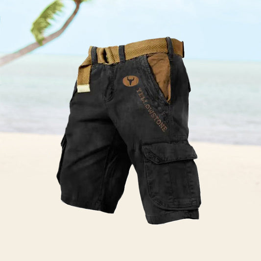Connor Men’s Cargo Shorts | Multi-Pocket Knee Length Shorts with Belt