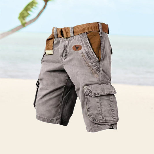 Connor Men’s Cargo Shorts | Multi-Pocket Knee Length Shorts with Belt