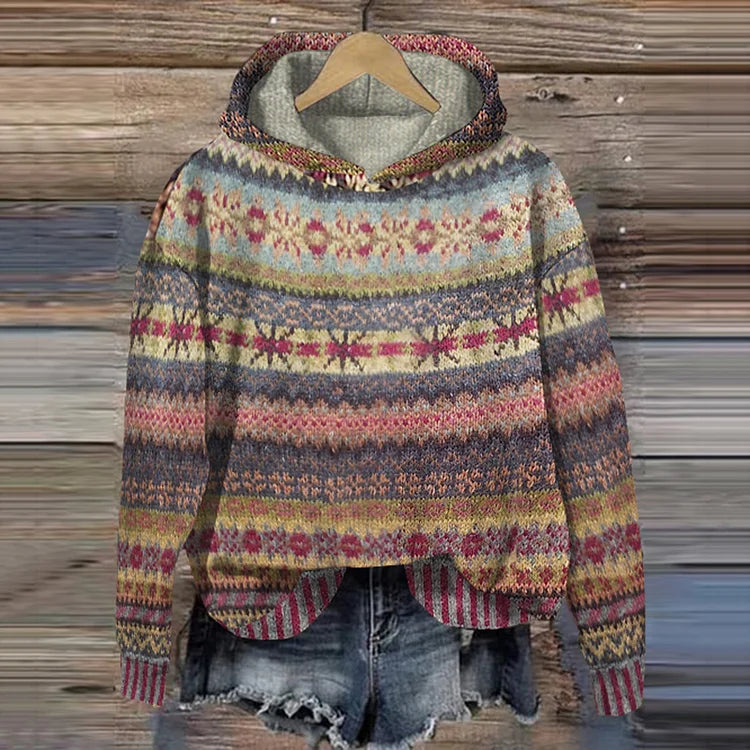 TALIA - ETHNIC RETRO HOODIE