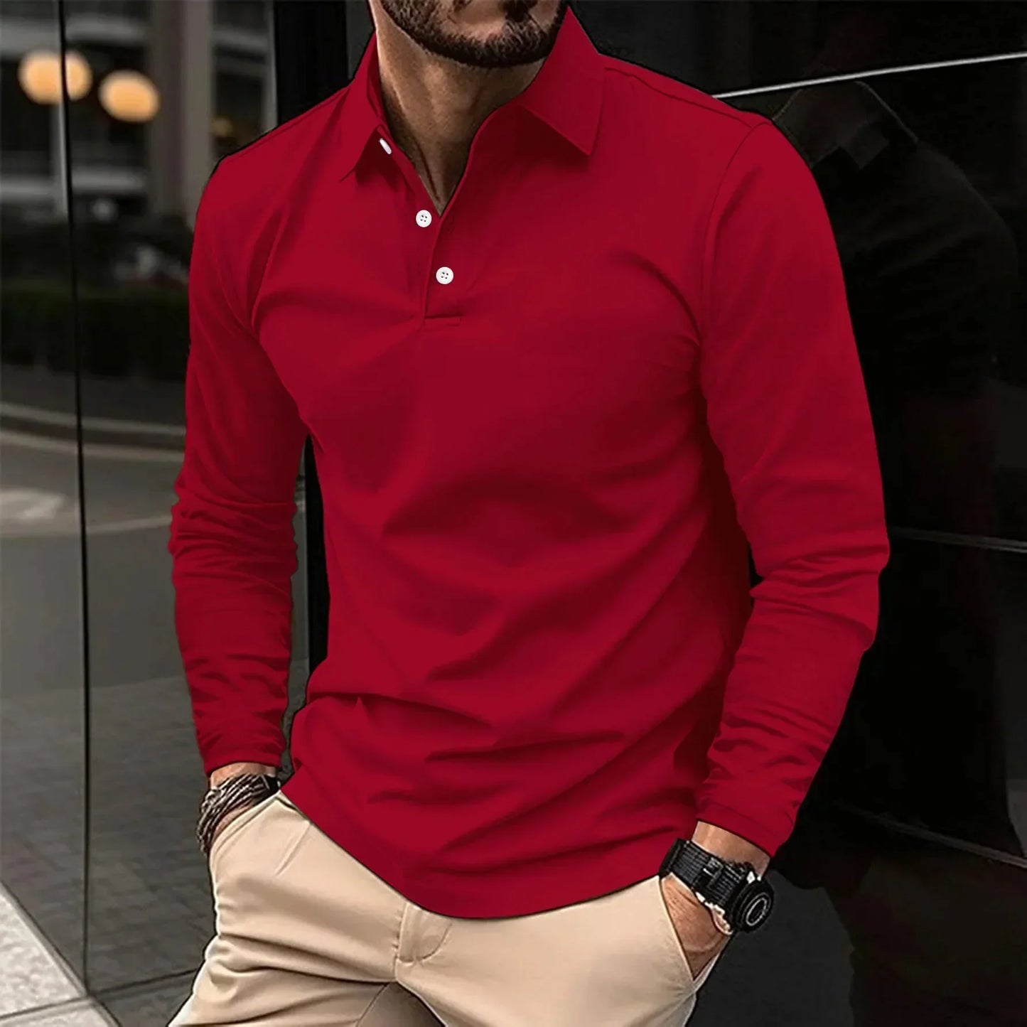 ROGER - CASUAL LONG-SLEEVED POLO