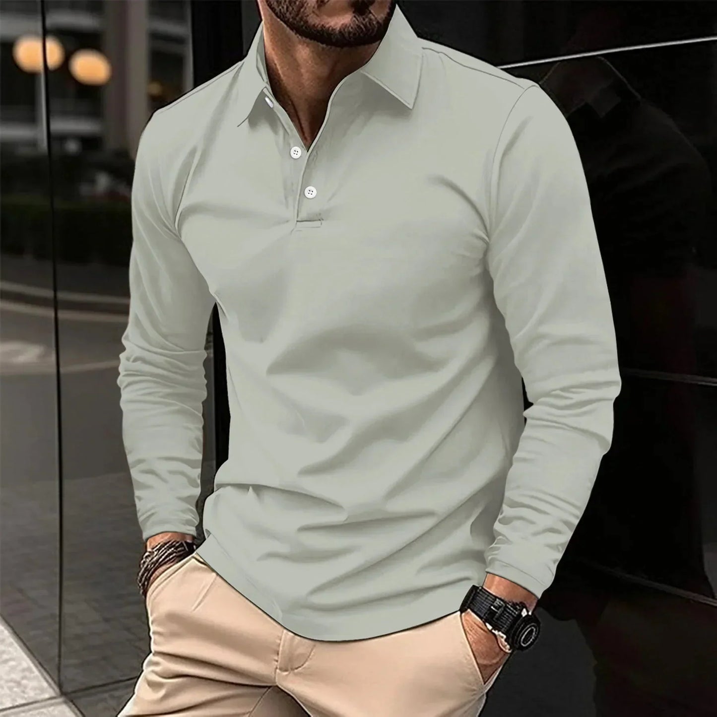 ROGER - CASUAL LONG-SLEEVED POLO